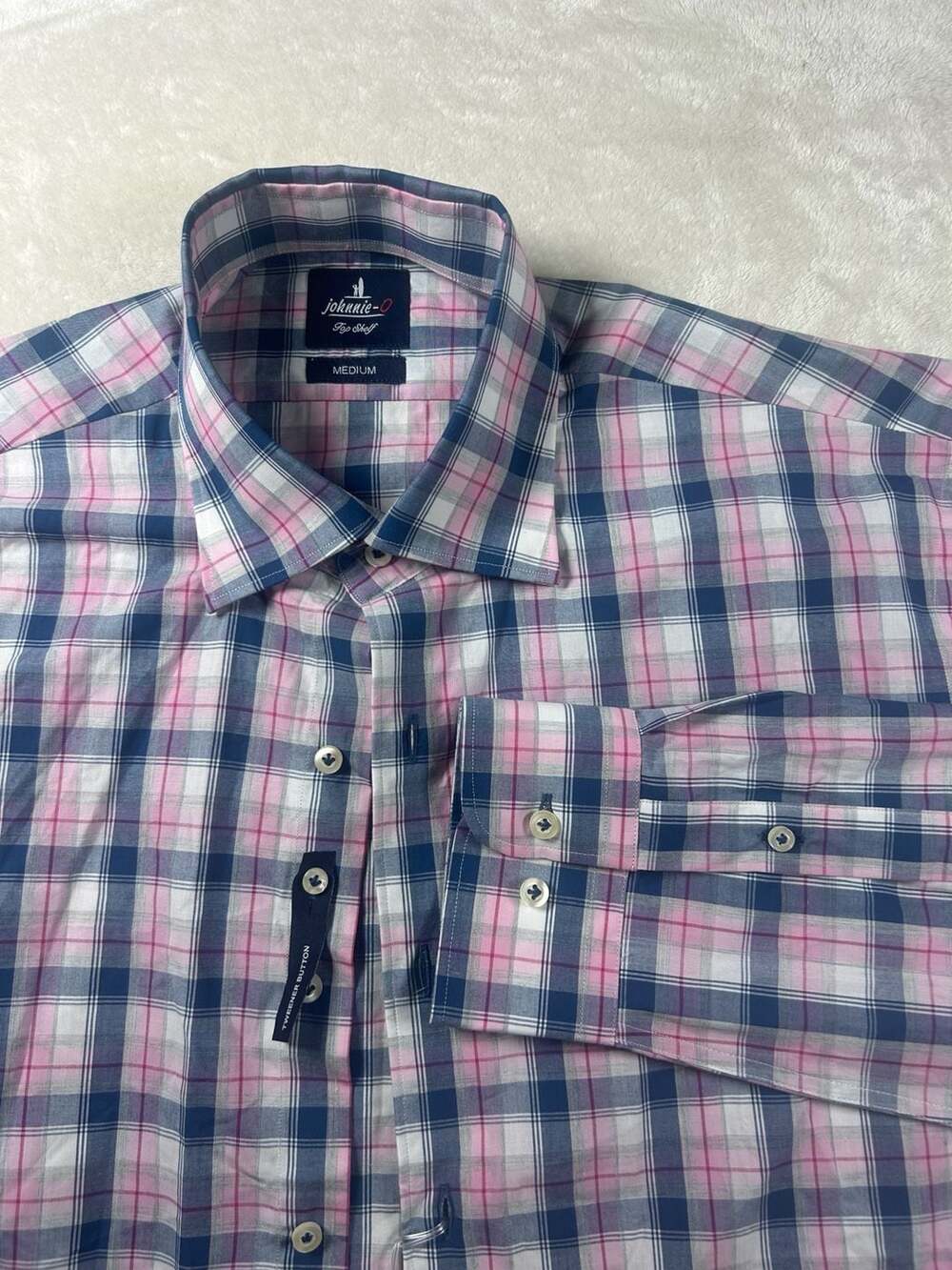 johnnie-O Mens Medium Top Shelf Tweener Button Long Sleeve Plaid Shirt NWT